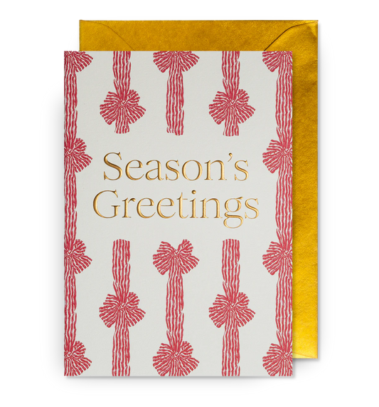 Knotted Bow Season’s Greetings Card
