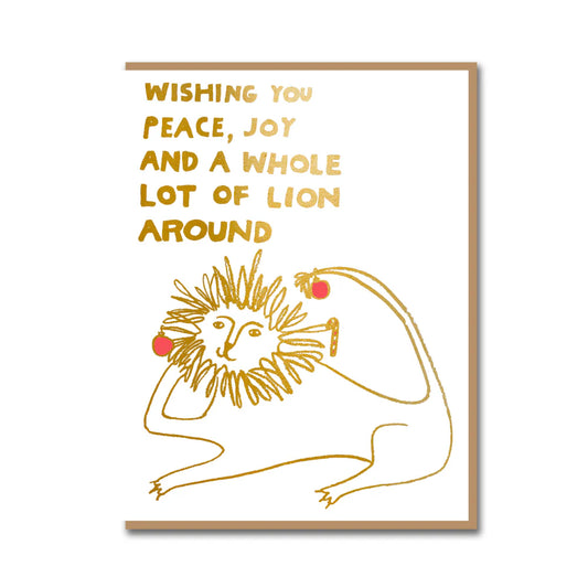 Lion Around Christmas Card