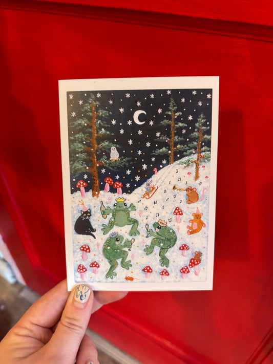 Merry Frogmas Christmas Card