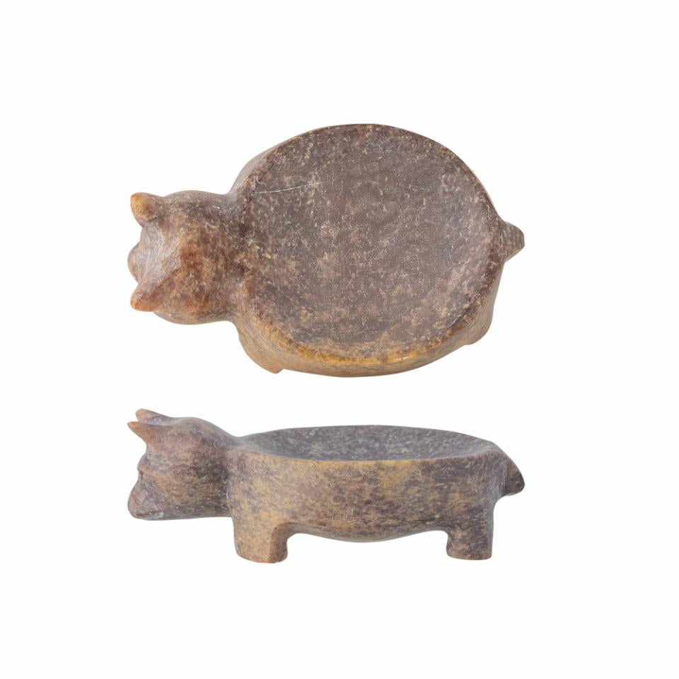 Vigo Bear Trinket Soapstone Dish