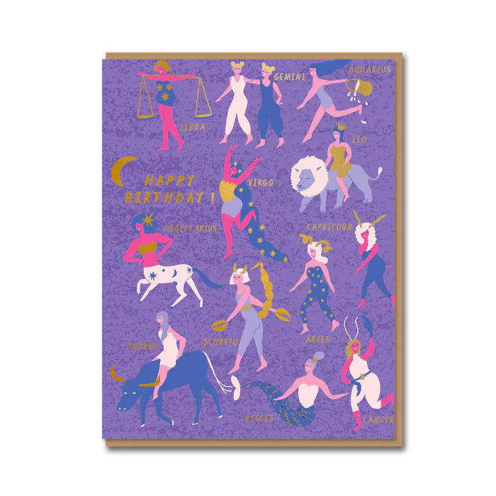 Astrology Girlies Birthday Card