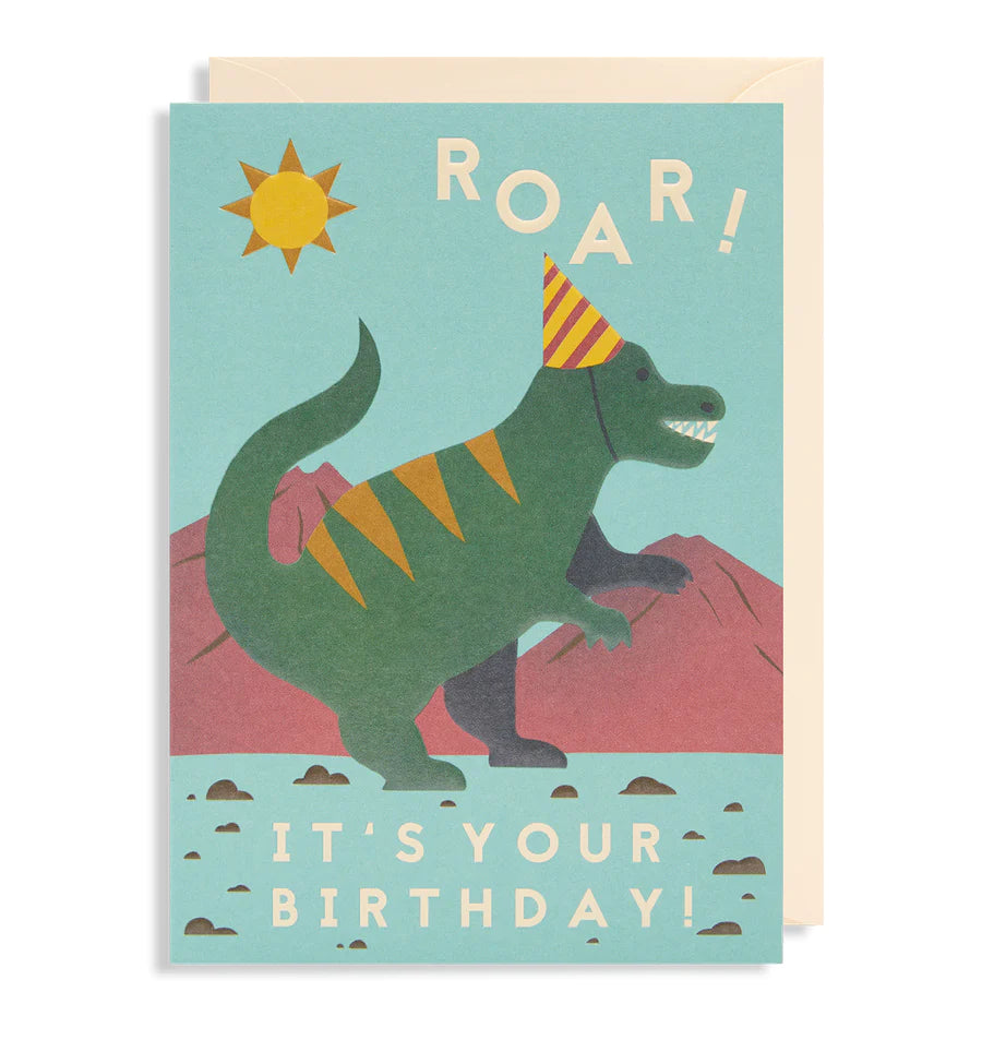 Retro Dinosaur Birthday Card