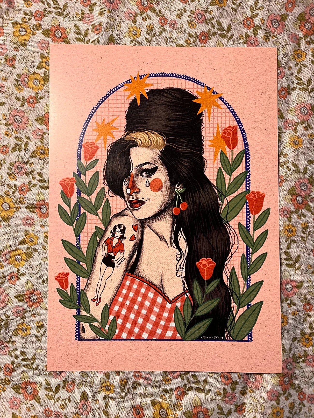 Amy Winehouse A4 Print