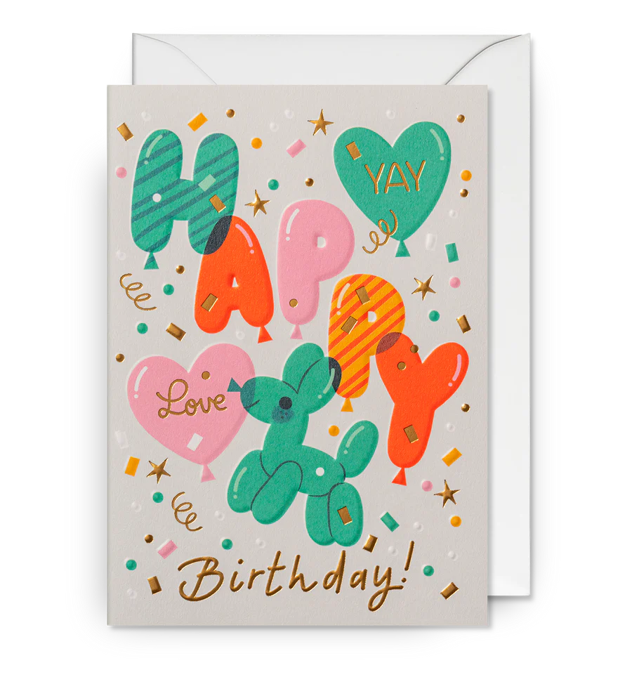 Balloon Dog Birthday Card