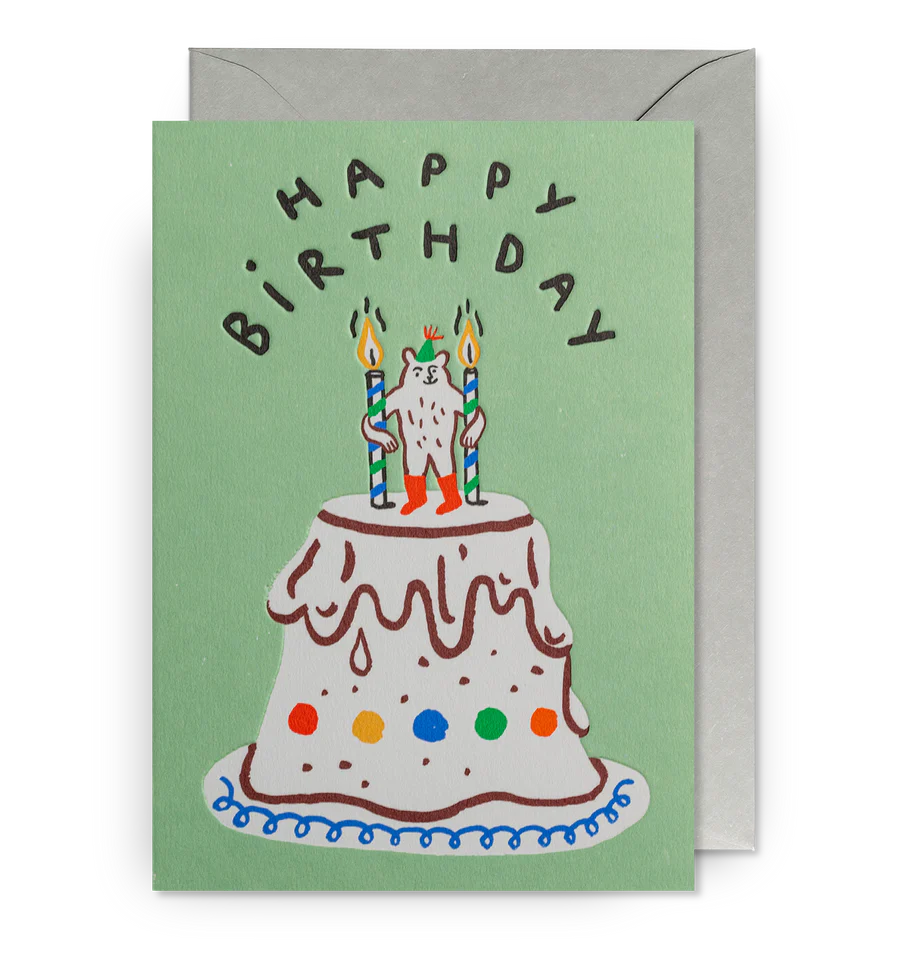 Cake Bear Birthday Card