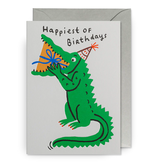 Mean Old Croc Birthday Card