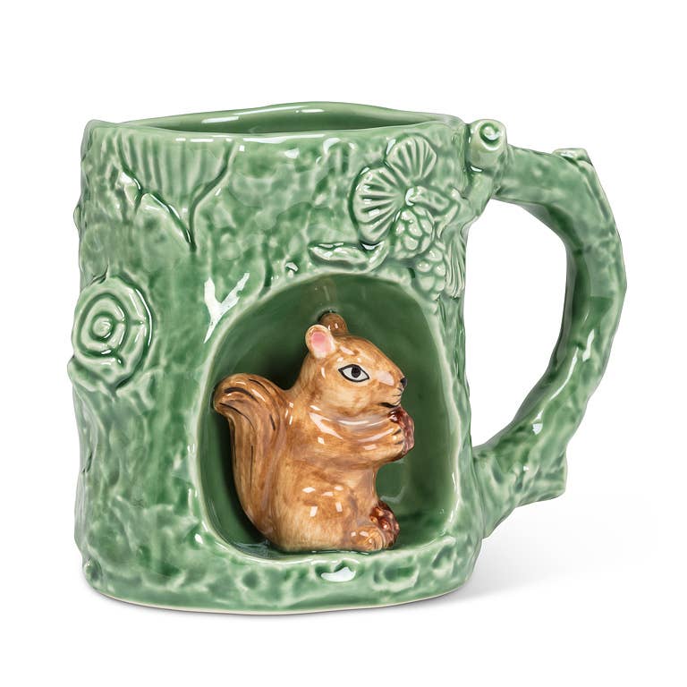 Tree Mug with Squirrel (12oz)