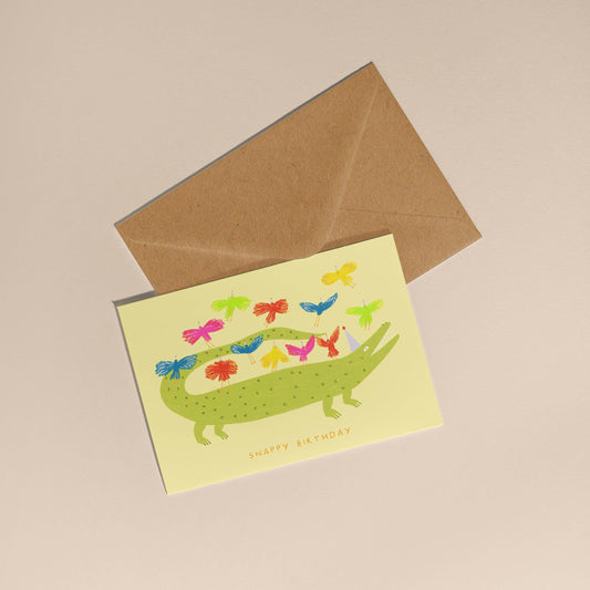 Crocodile Snappy Birthday Card | Animal Kids Birthday Card