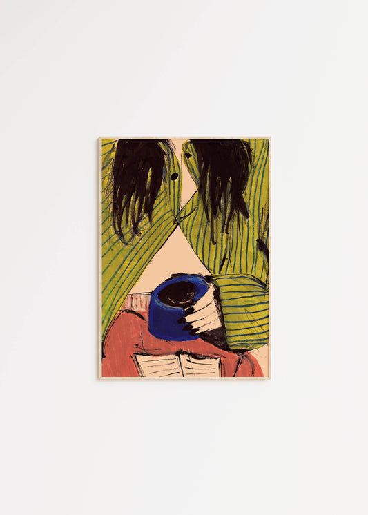 Morning Coffee Fashion Art Print: A4