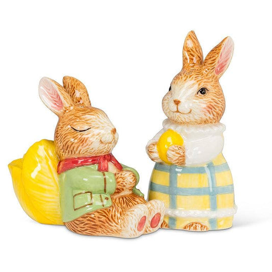 Dress Up Bunnies Salt & Pepper-3"H