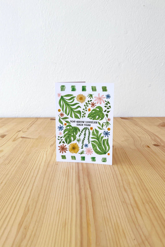 Grow Lovelier Every Year Card