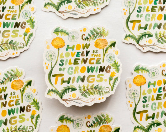 Vinyl Sticker — The Silence Of Growing Things