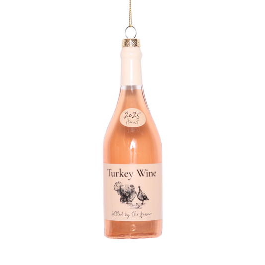 Turkey Wine Glass Decoration, 13cm