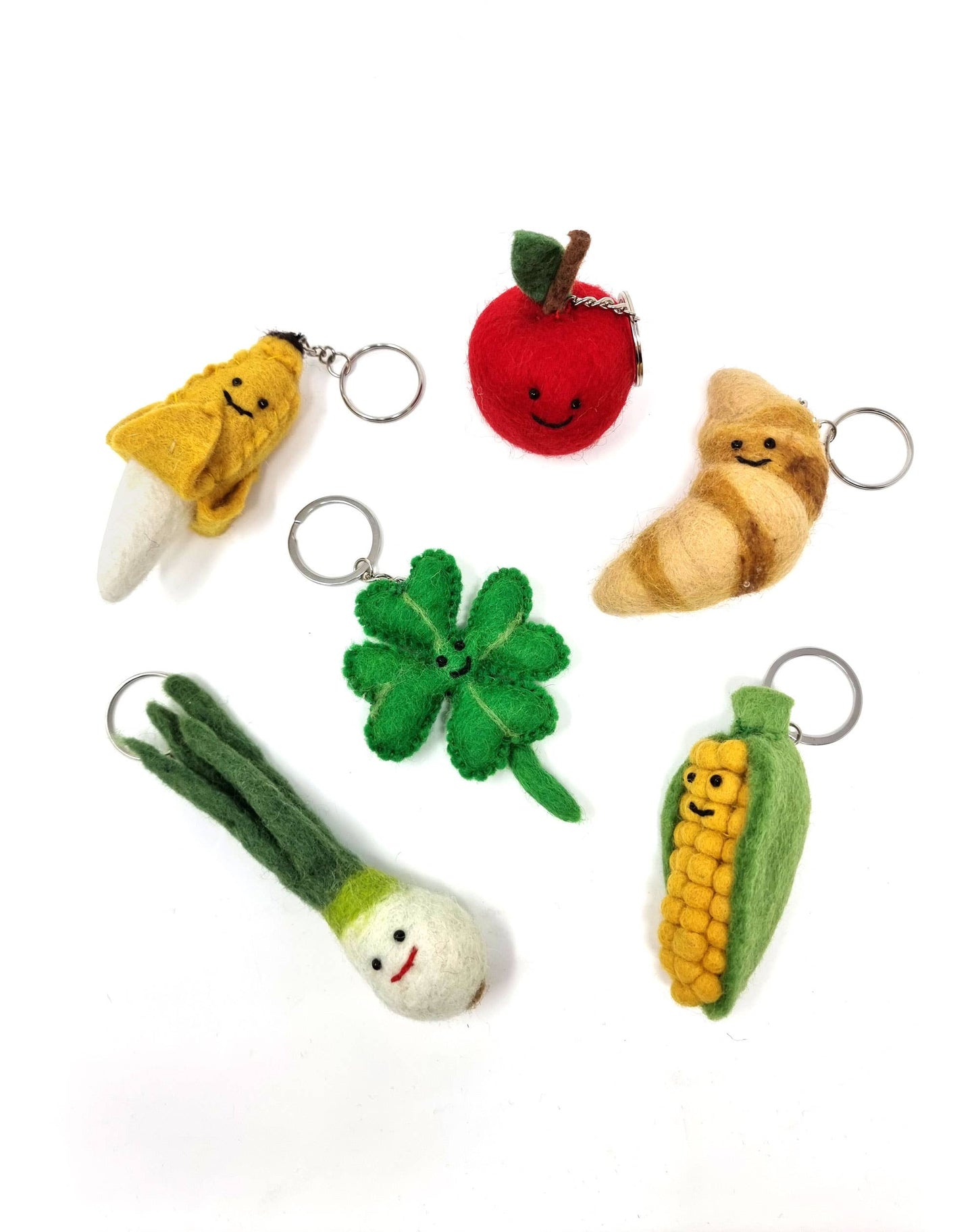 Felt Keychain - Croissant Felt Keyring