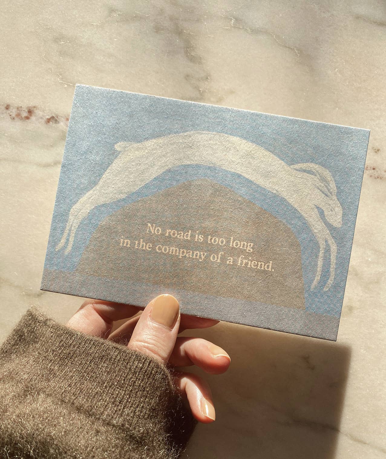 NO ROAD IS TOO LONG IN THE COMPANY OF A FRIEND - POSTCARD