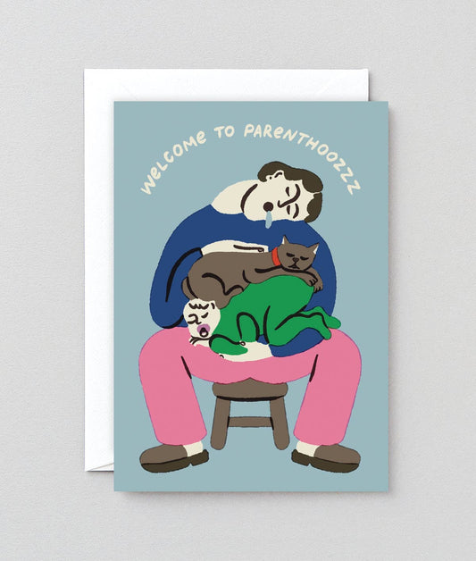 Welcome To Parenthoozzz Greetings Card