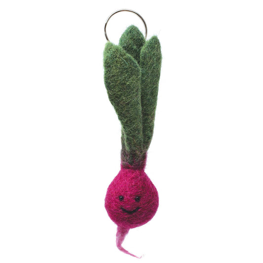Felt Keychain - Beetroot Felt Keyring