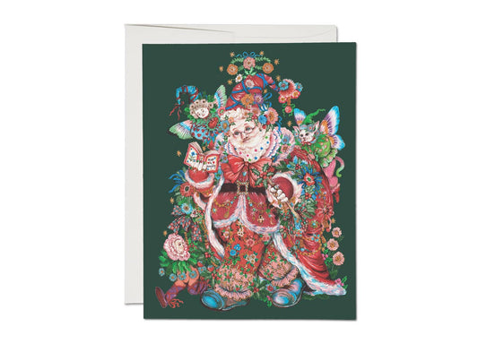 Saint Nicholas ethereal holiday greeting card