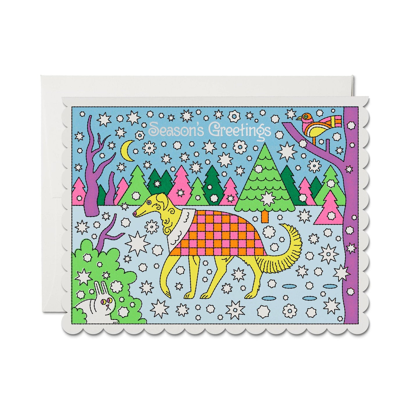 Cozy Pup Christmas greeting card