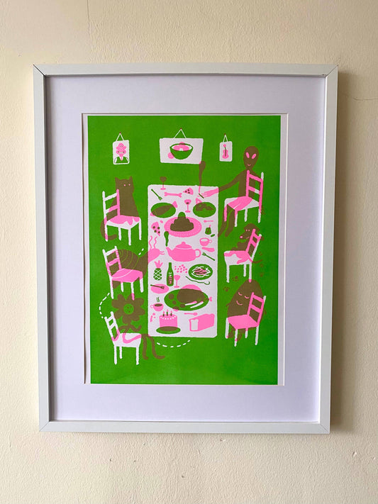 A3 ‘Dream Dinner Party’ Risograph Print