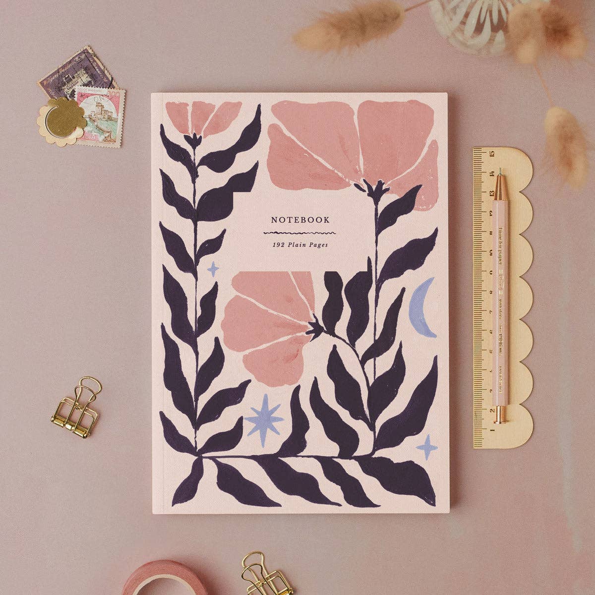 Botanical Notebook | Plain Page Journal | Blank Notebooks
