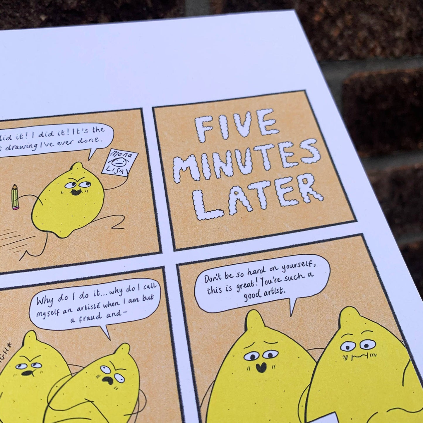 How To Be An Artist Lemotional Comic A4 Digital Print