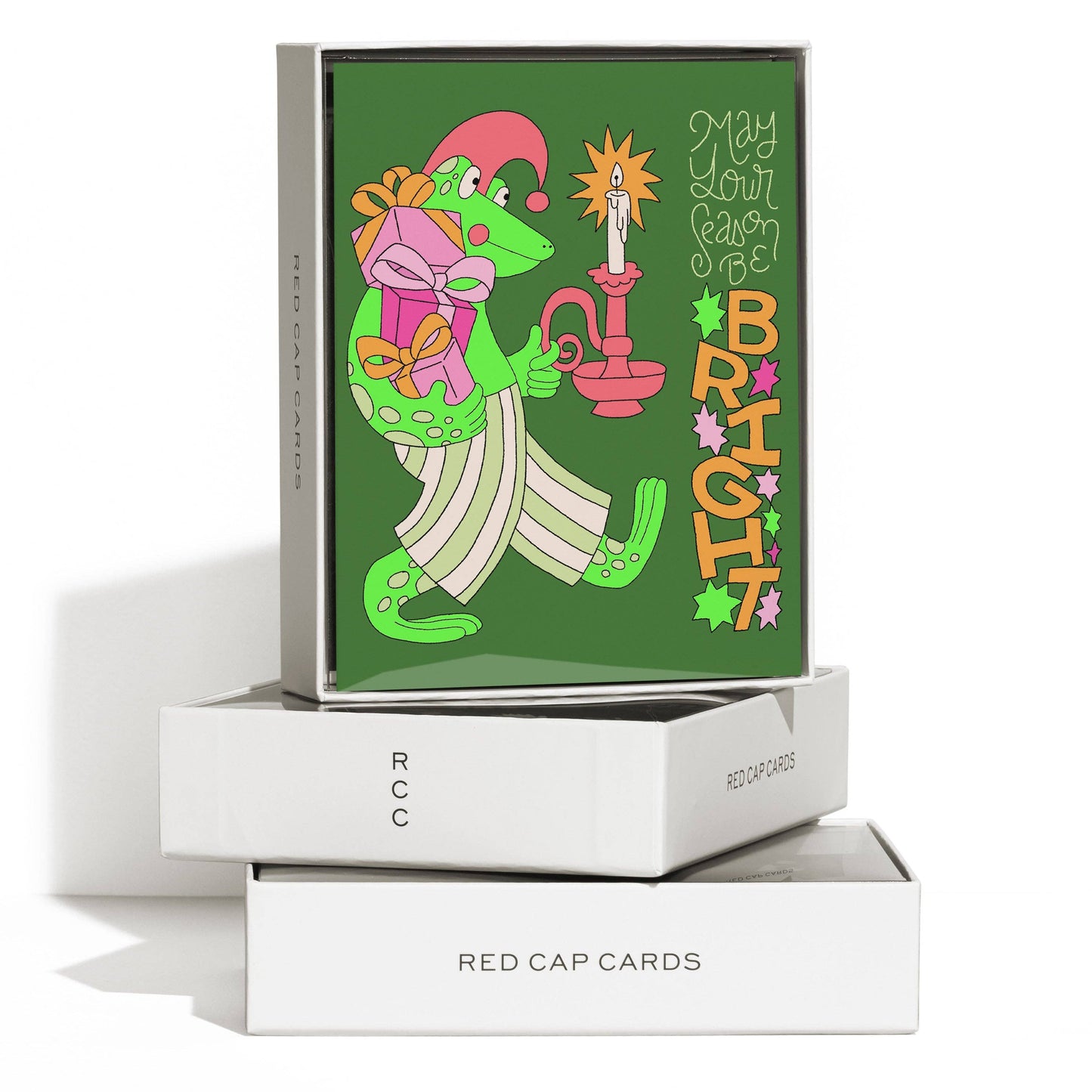 Frog Christmas greeting card: Boxed Set of 8