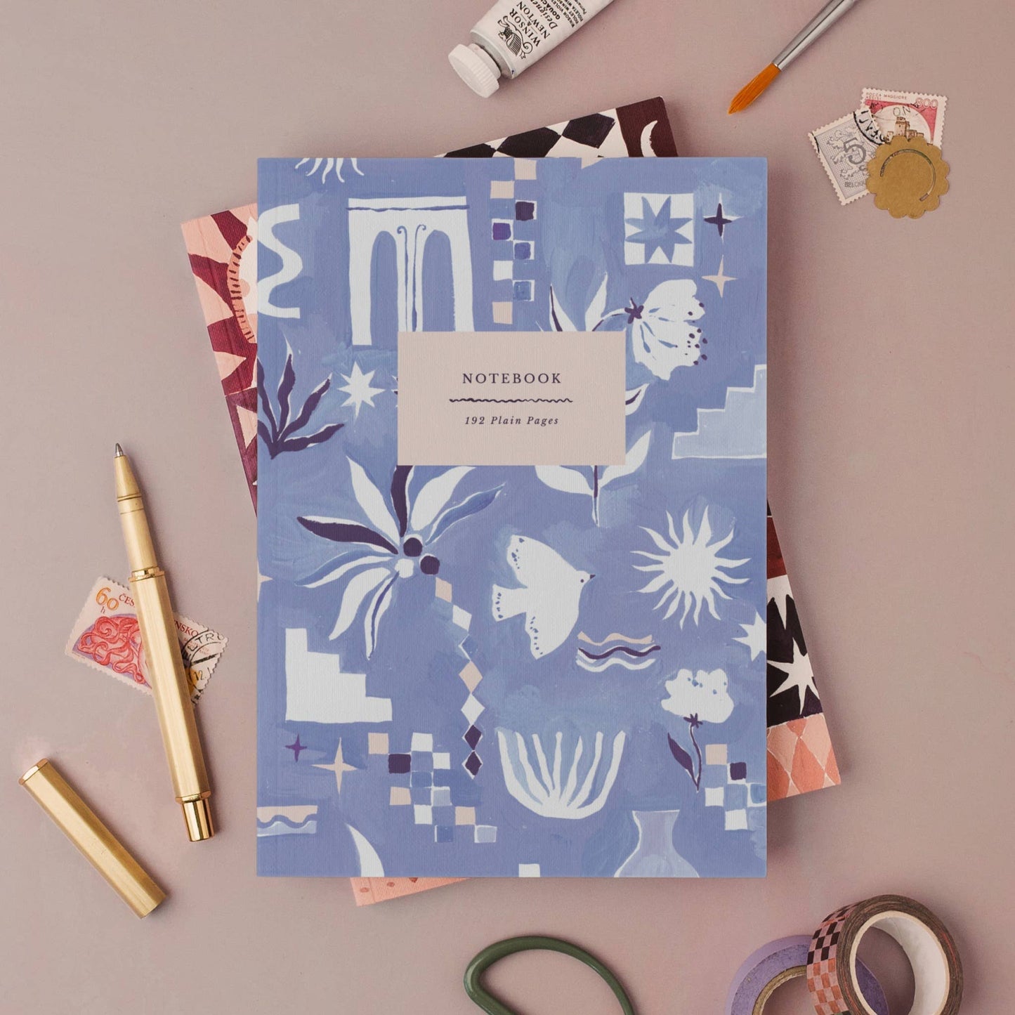 Medina Blue Notebook | Plain Page Journal | Blank Notebooks