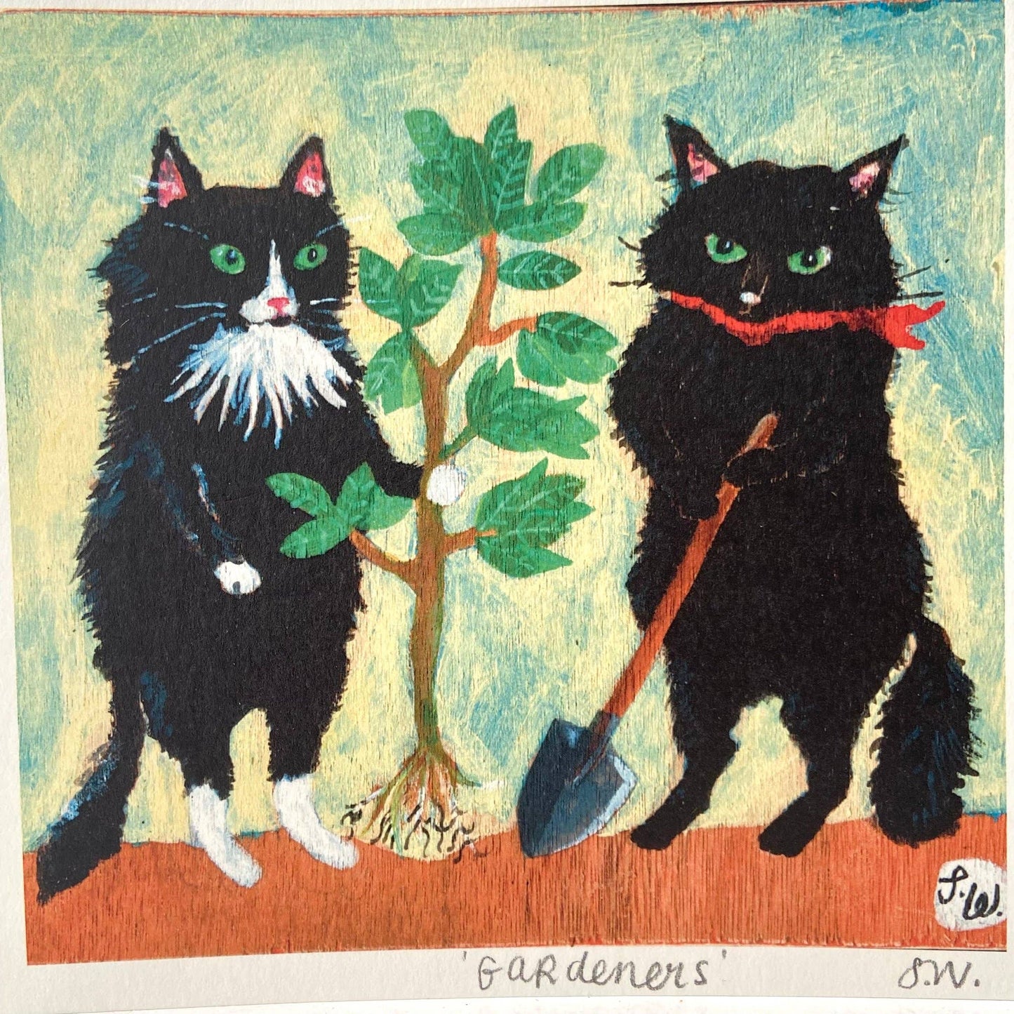 Small square art print -Gardeners