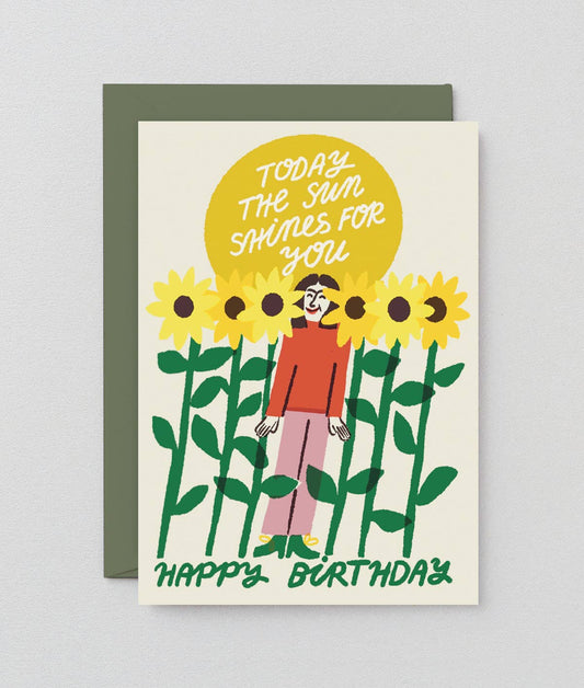 'Today The Sun Shines For You' Birthday Card