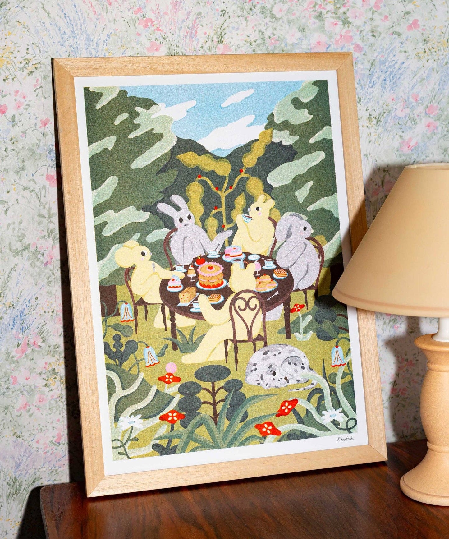 Poster A3 - Magda Chmielowska - Afternoon Snack in the Garden