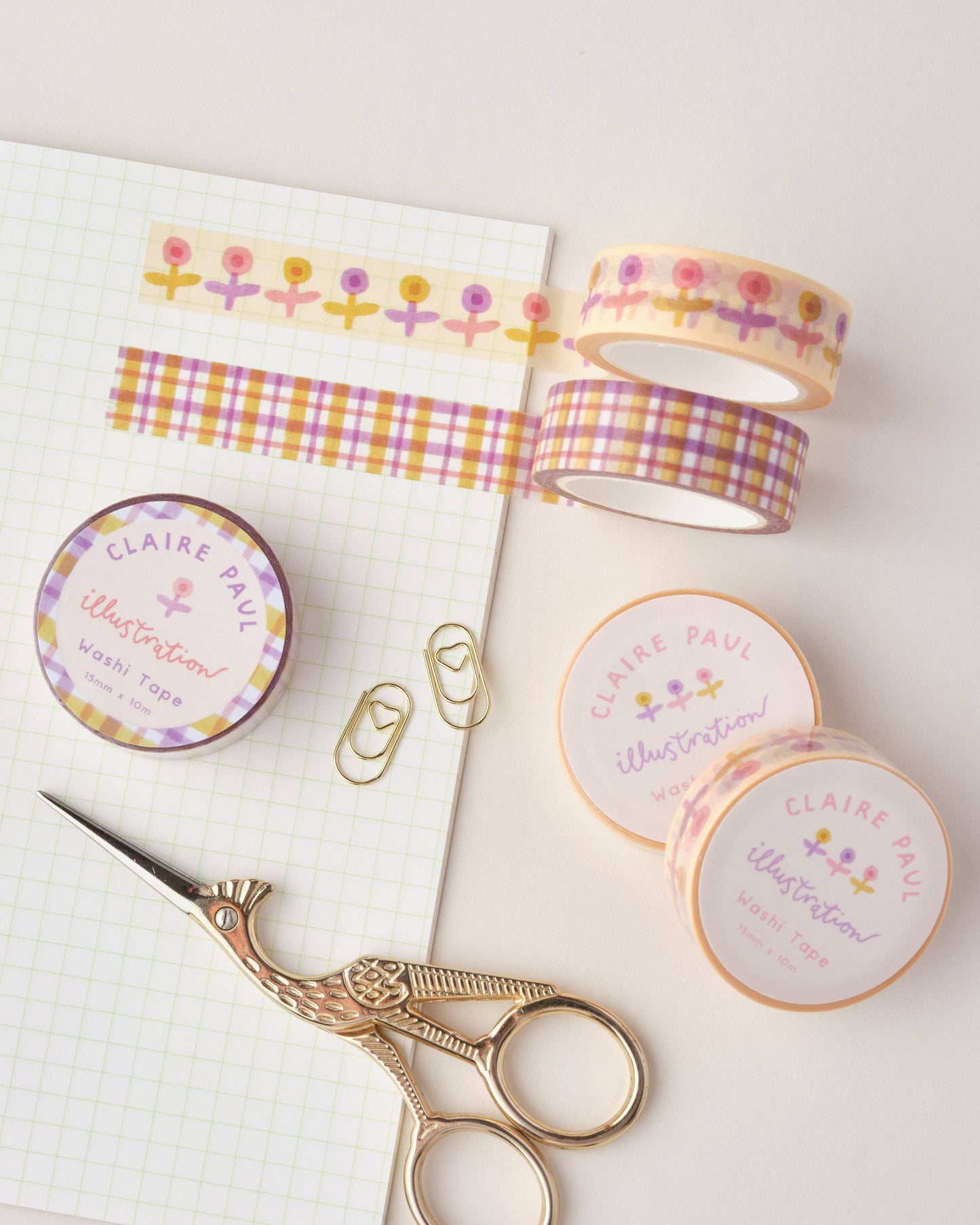 Pastel Gingham Washi Tape