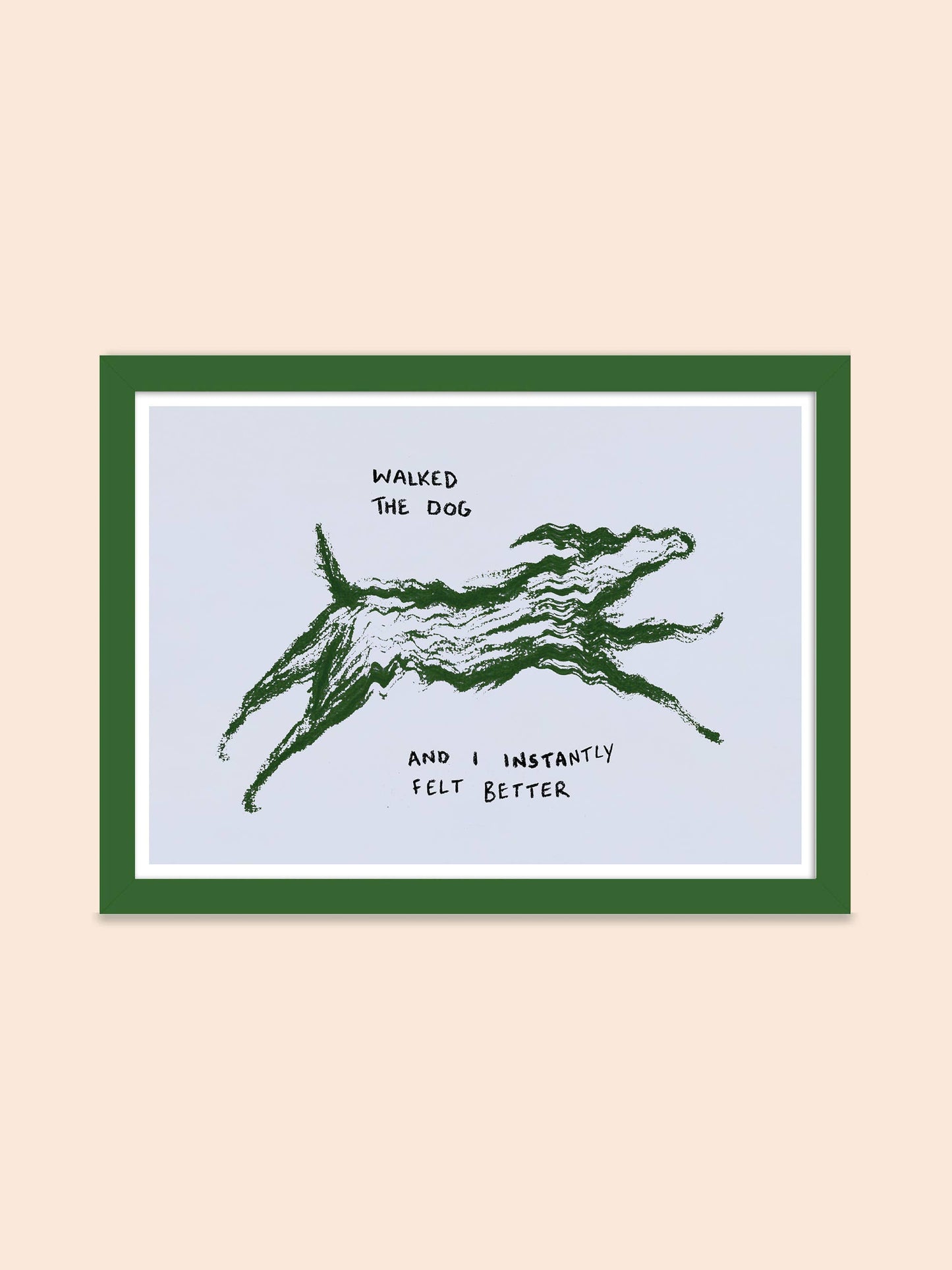 Walked The Dog Print: A3