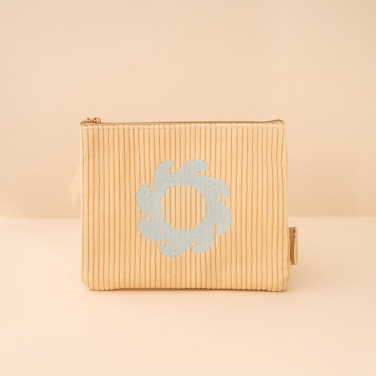 Corduroy Pouch in Butter Yellow