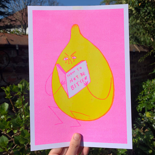 Bitter Lemon Summer Neon Edition A4 Risograph Print
