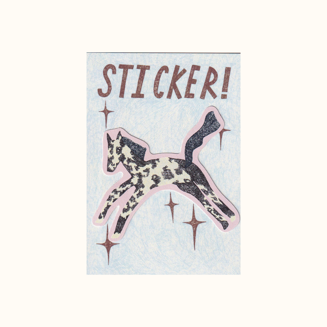 Black & White Horse Sticker