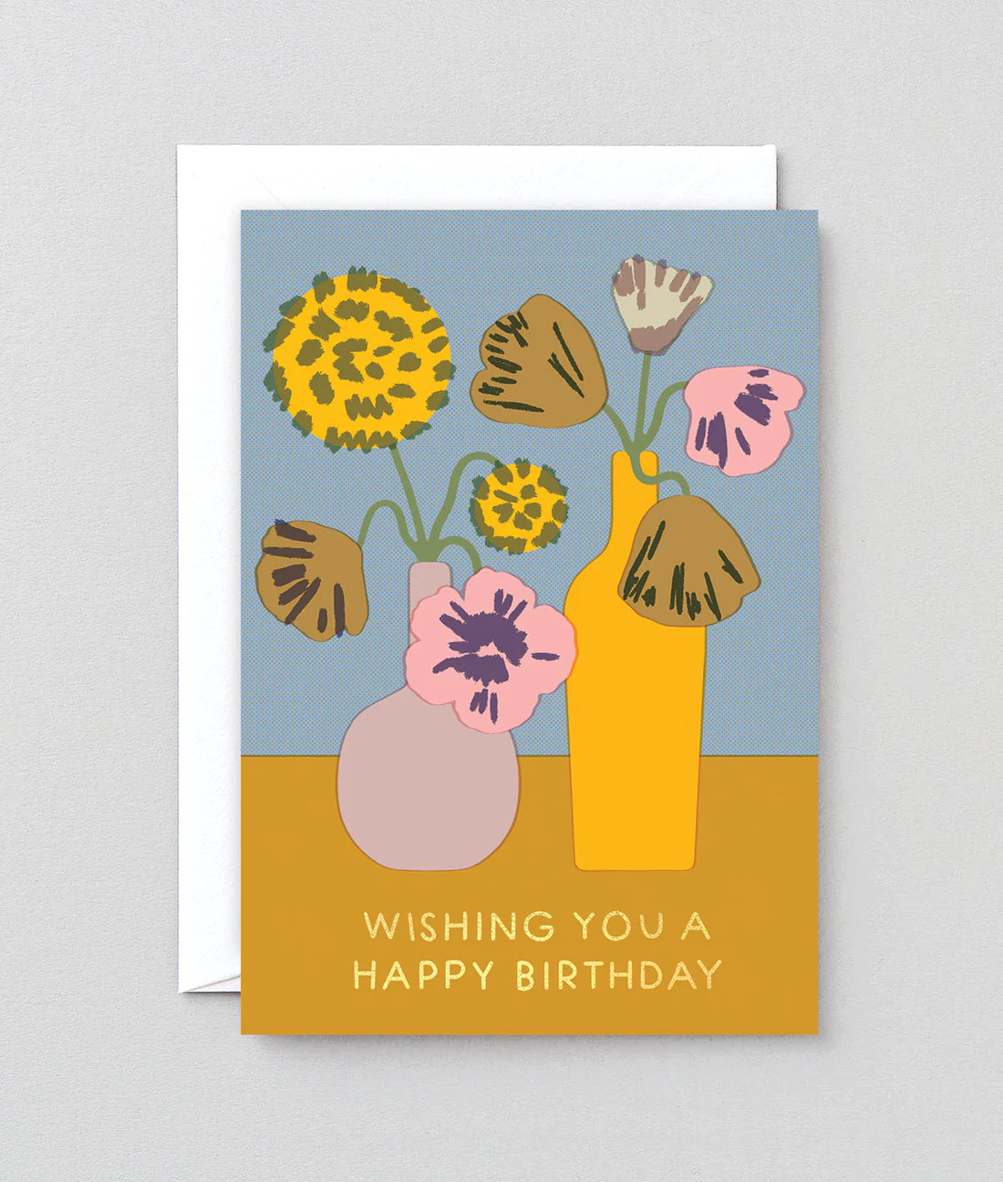 Vase of Birthday Flowers Card