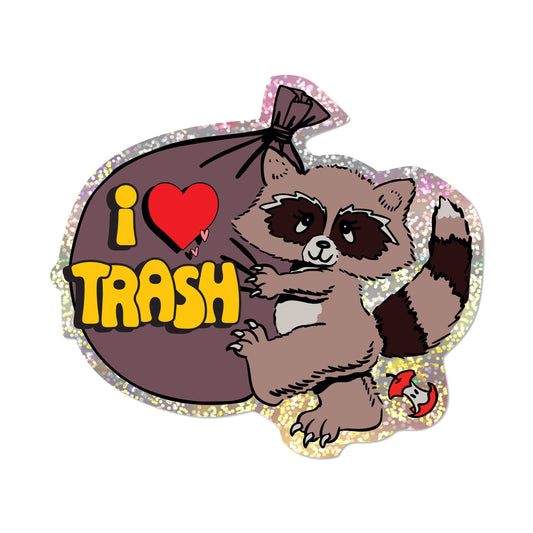 I Love Trash sticker: Single