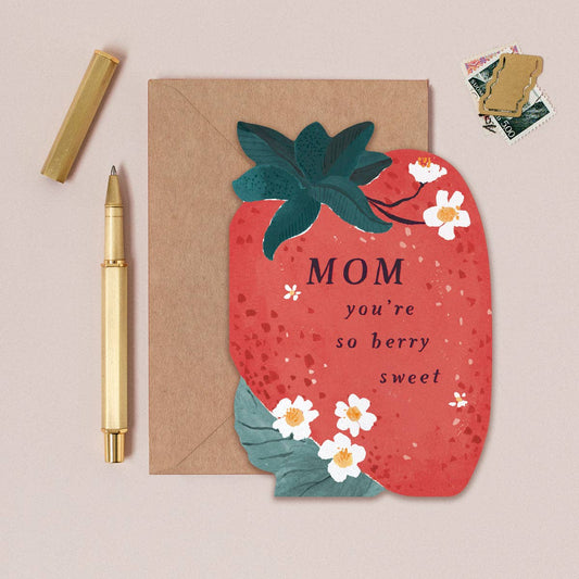 Mom Sweet Strawberry Card | Mother's Day Cards | Mom Cards