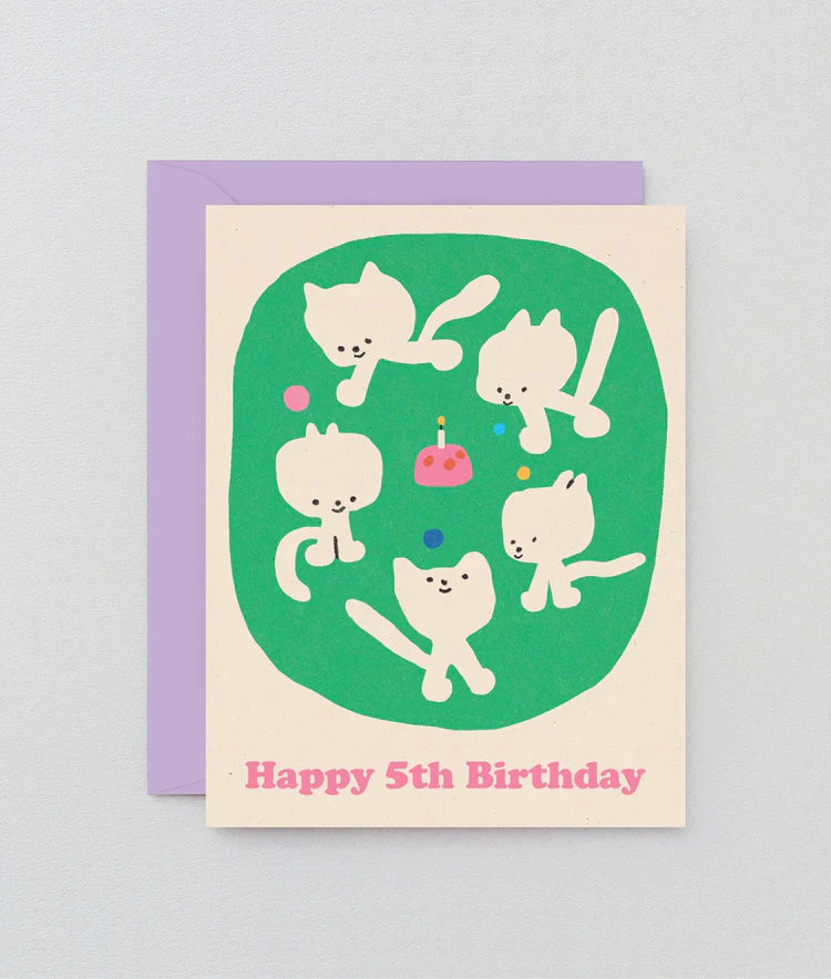Happy 5th Birthday Cat Card