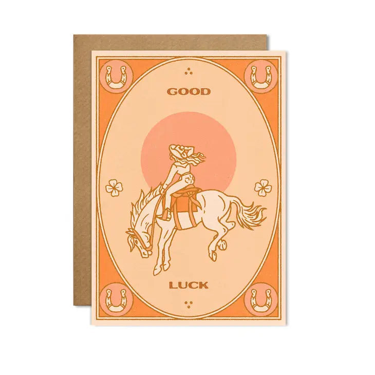 Good Luck Cowgirl Card