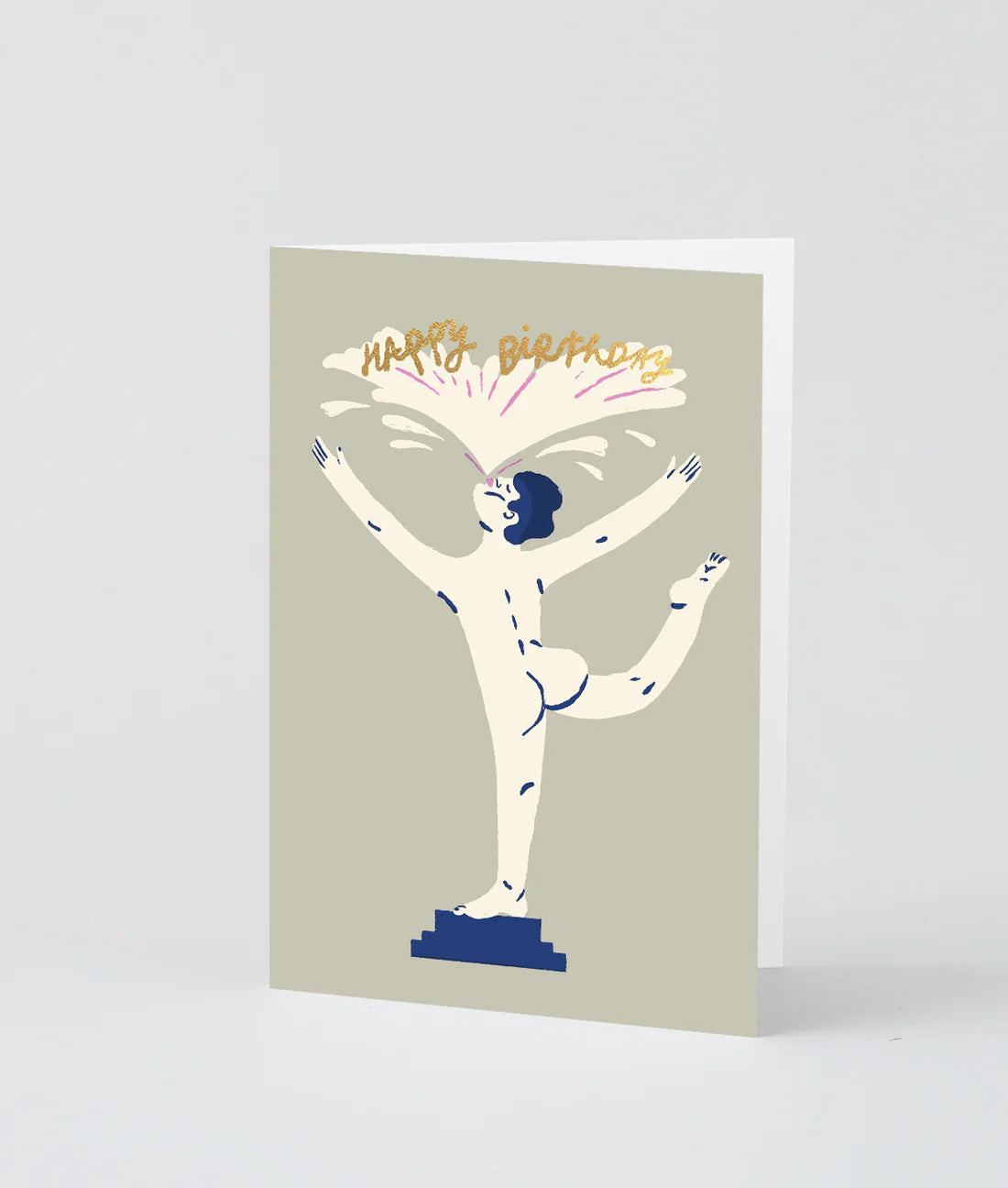 Happy Birthday Naked Statue Card