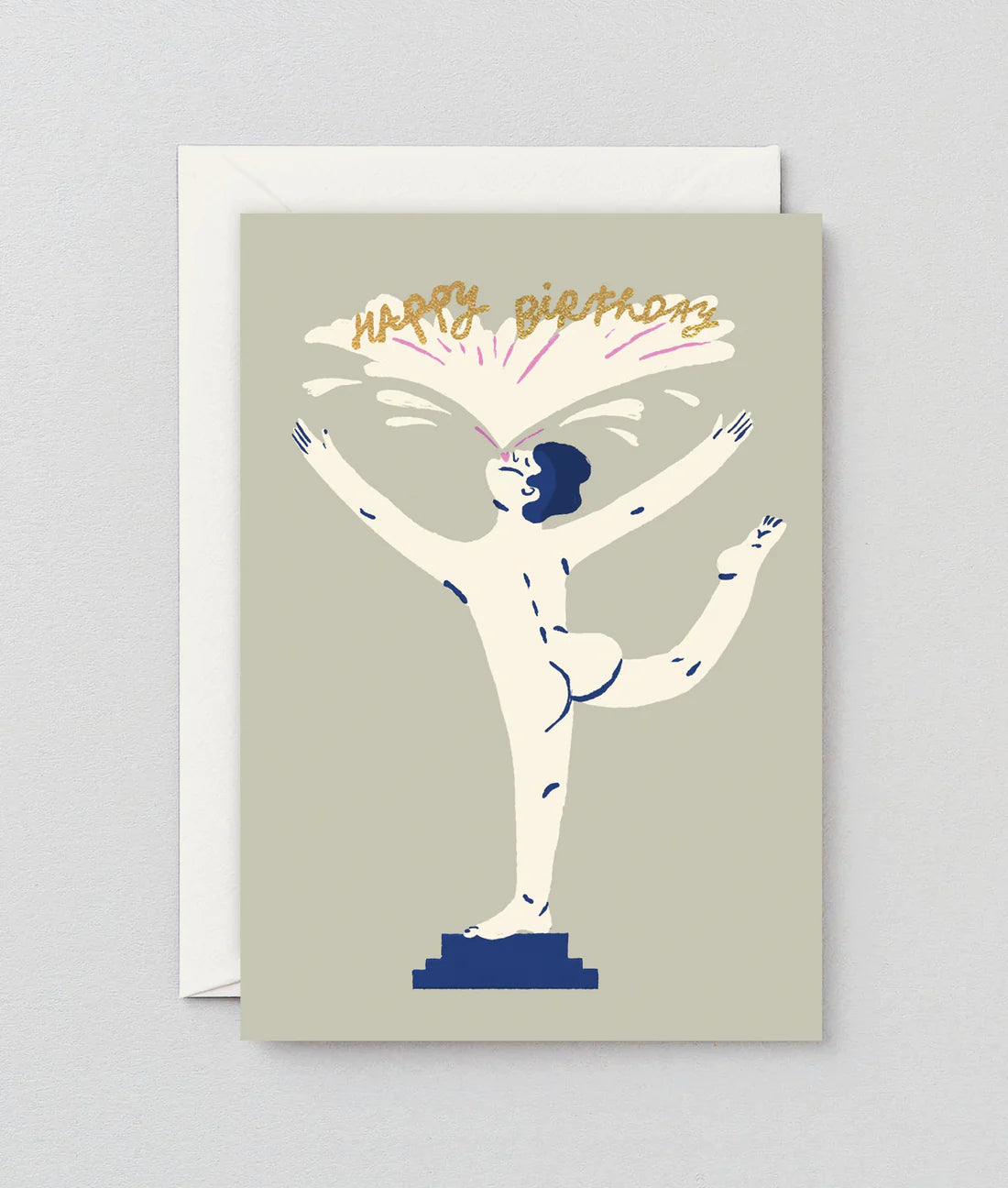 Happy Birthday Naked Statue Card