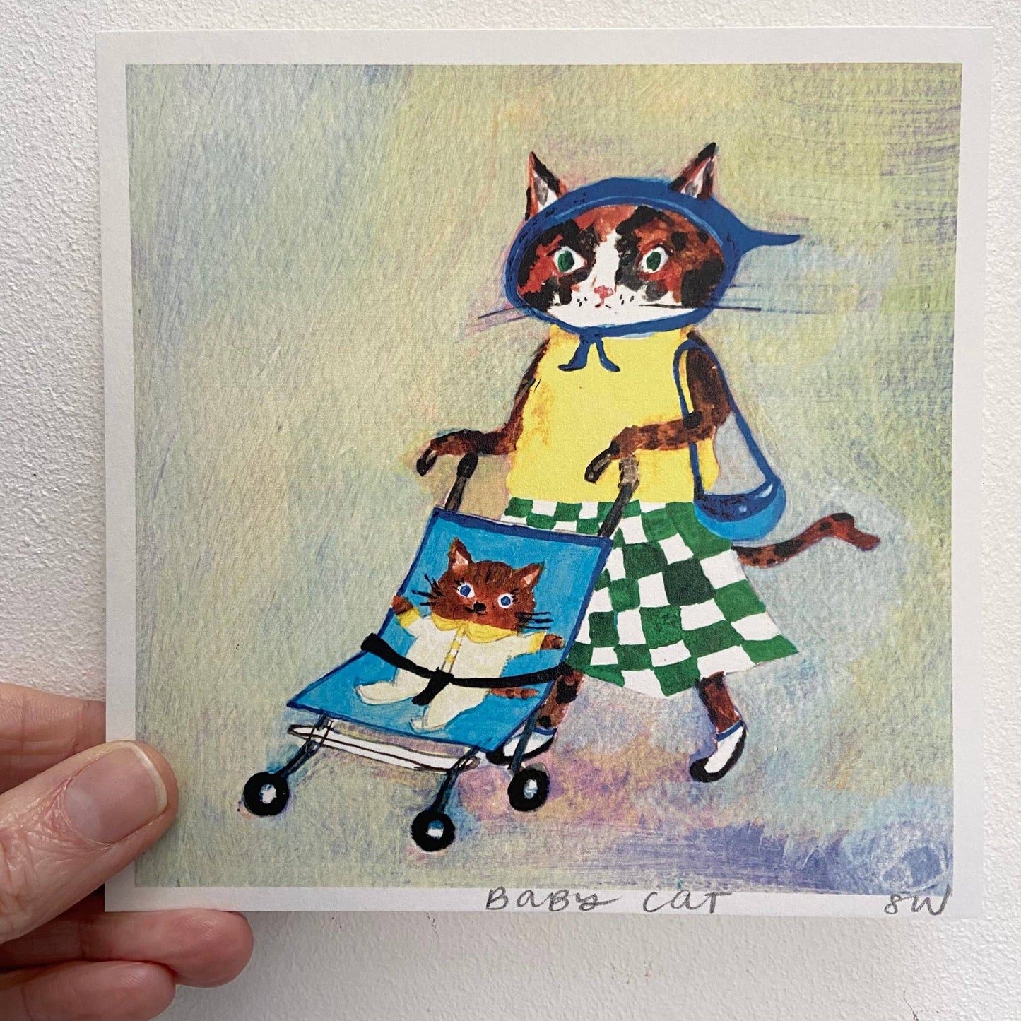 Small square art print -Baby cat