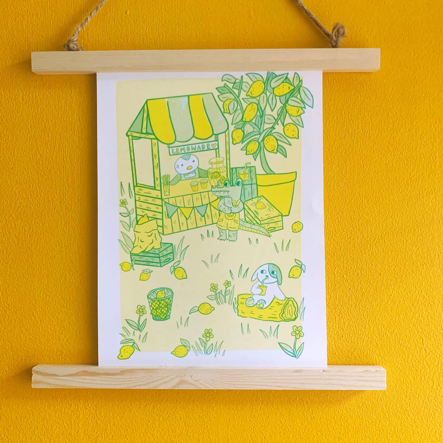 Lemonade Stand Riso Print