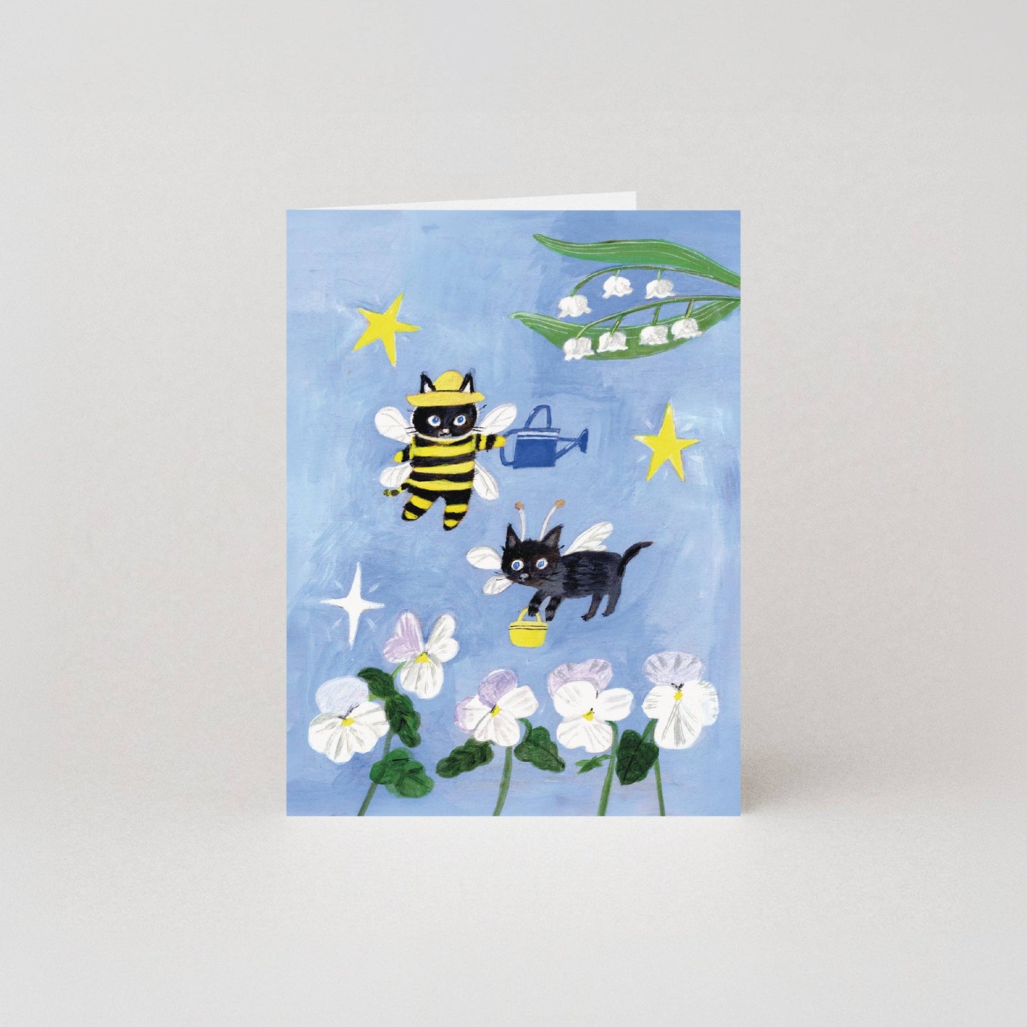 Bee Gardener Card | Mini Card | Cat Card | Gift for Gardener