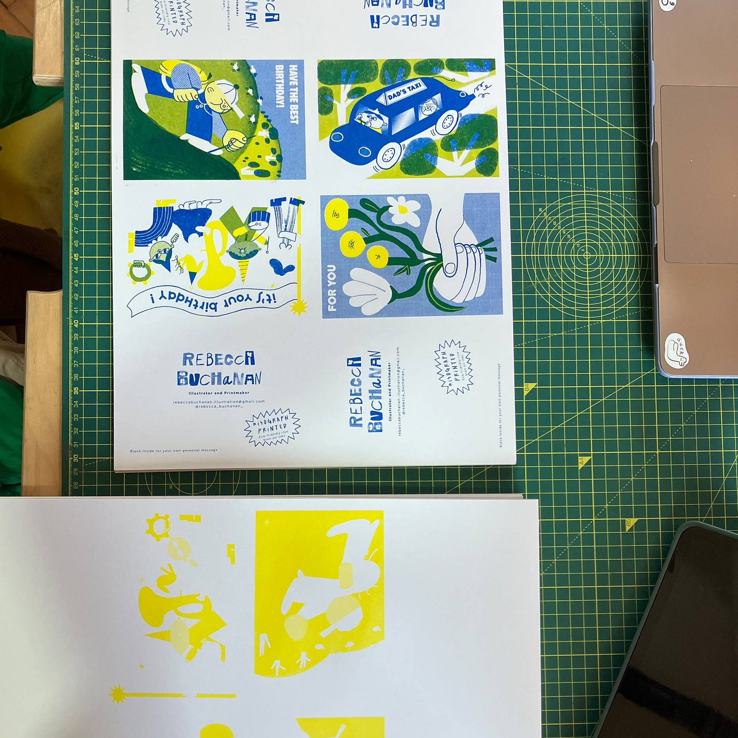 Birthday Hike - A6 Riso Greetings Card 