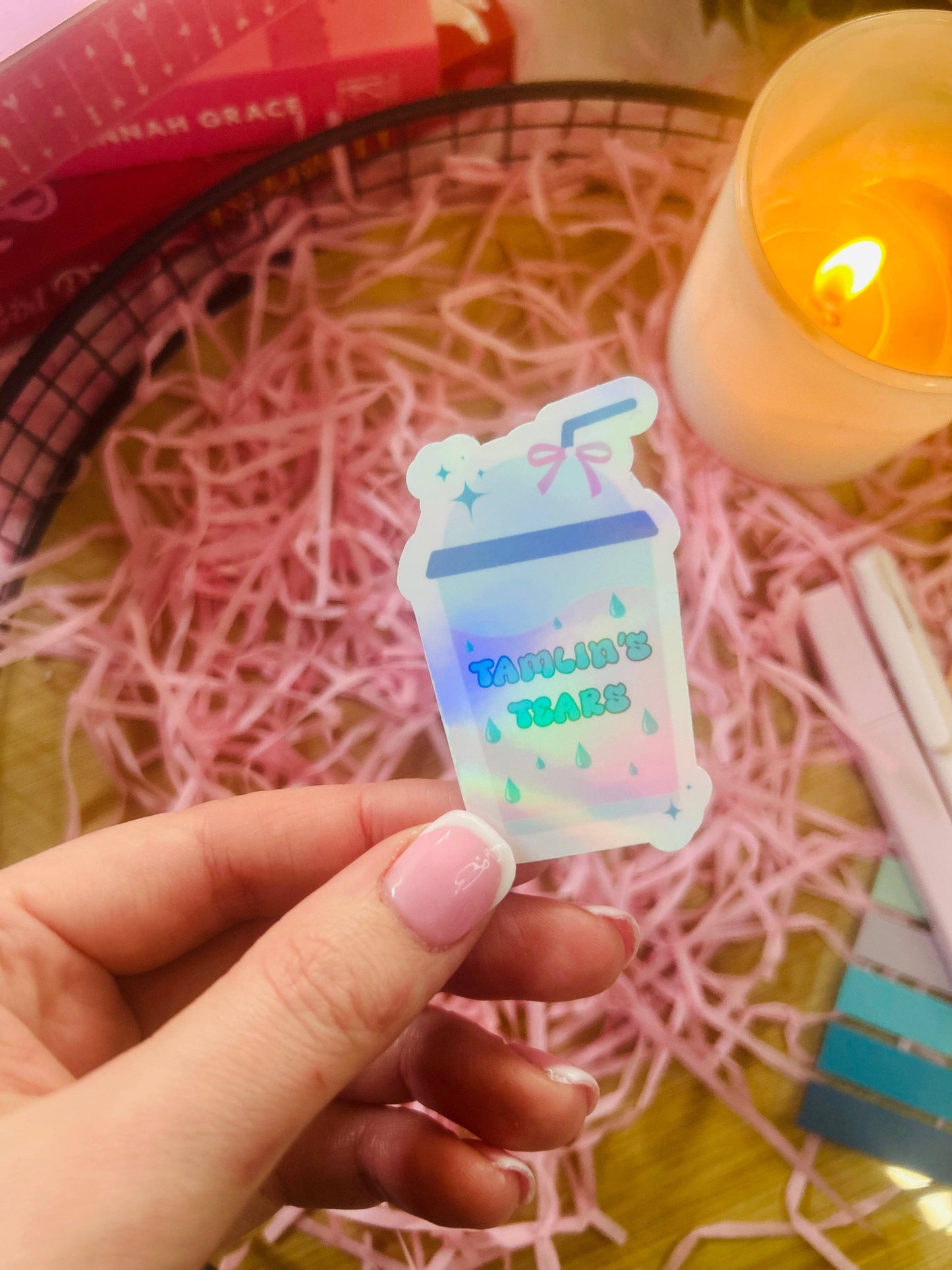 Tamlin’s Tears Holographic Sticker – ACOTAR Inspired 💧✨ ACOTAR Inspired Fantasy Sticker, acotar, bookish gifts, fantasy stickers