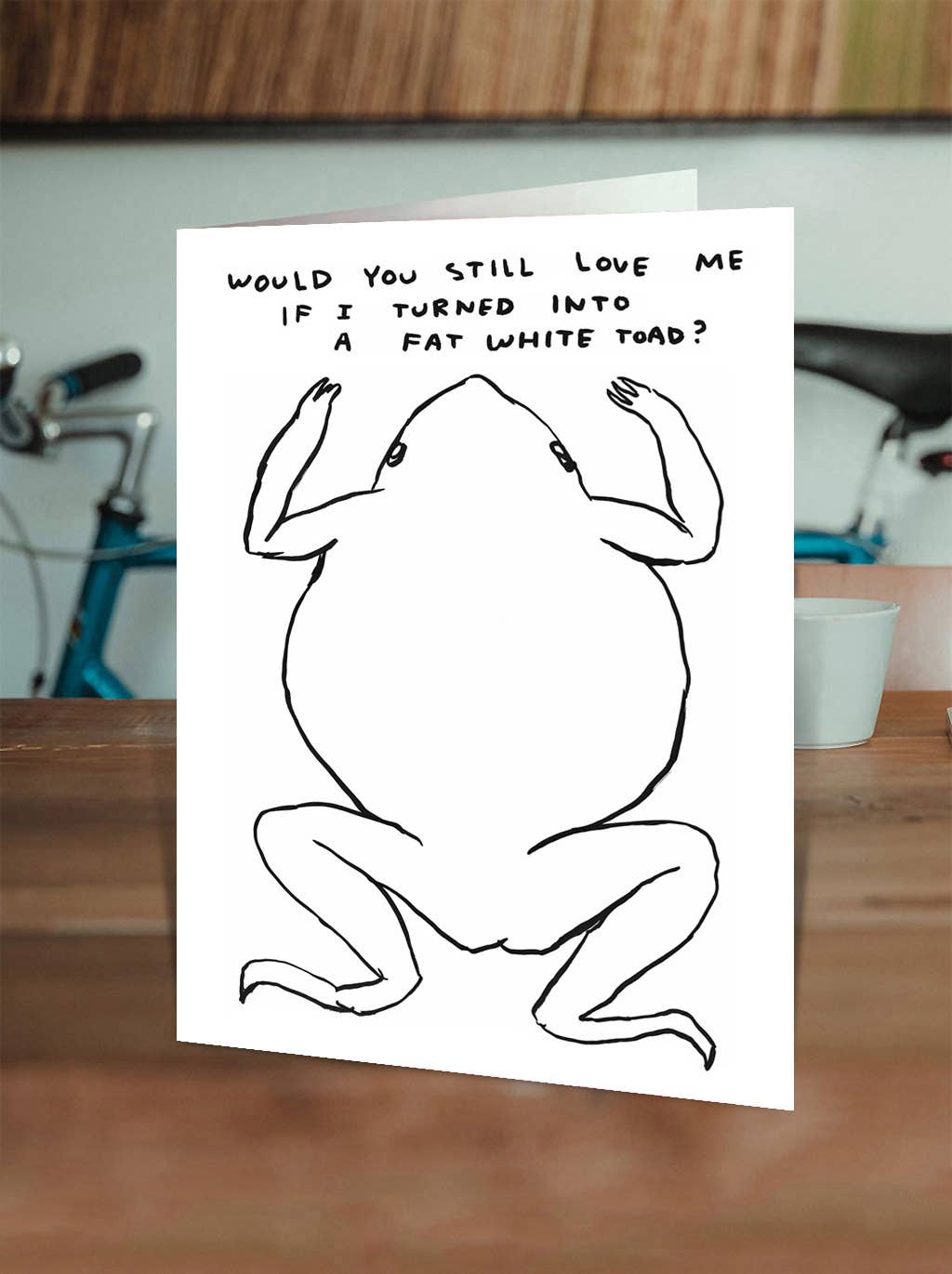 David Shrigley Funny Valentine's Card - Fat White Toad