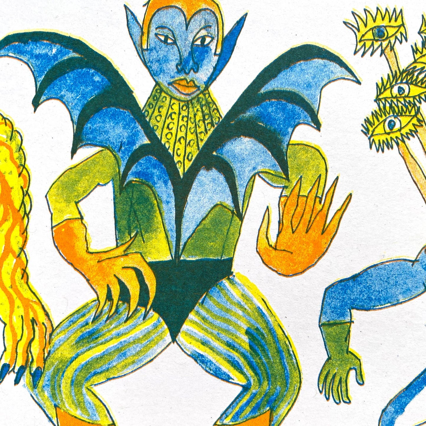 Heroes and Villains - A3 Riso Print